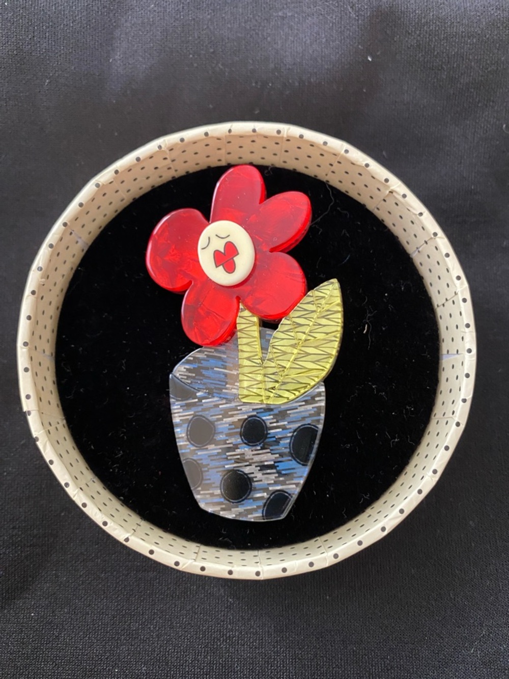 Sold Out-Erst Wilder Flower in Pot Brooch